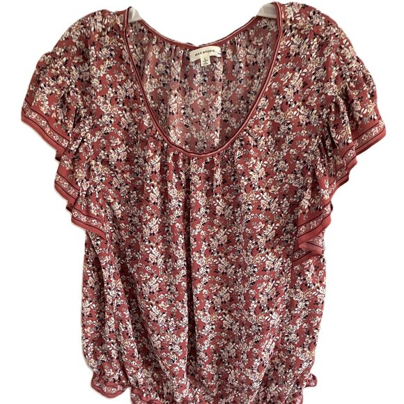 MAX STUDIO large women's blouse floral size long - Picture 1 of 6